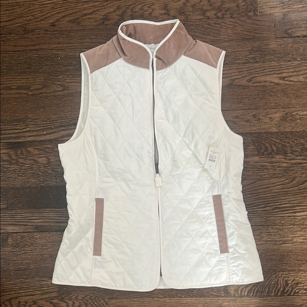 NWT - Talbots and Tan Quilted Vest